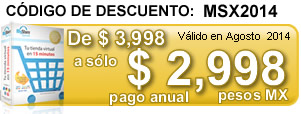Comprar Tienda virtual descuento MyStore Xpress